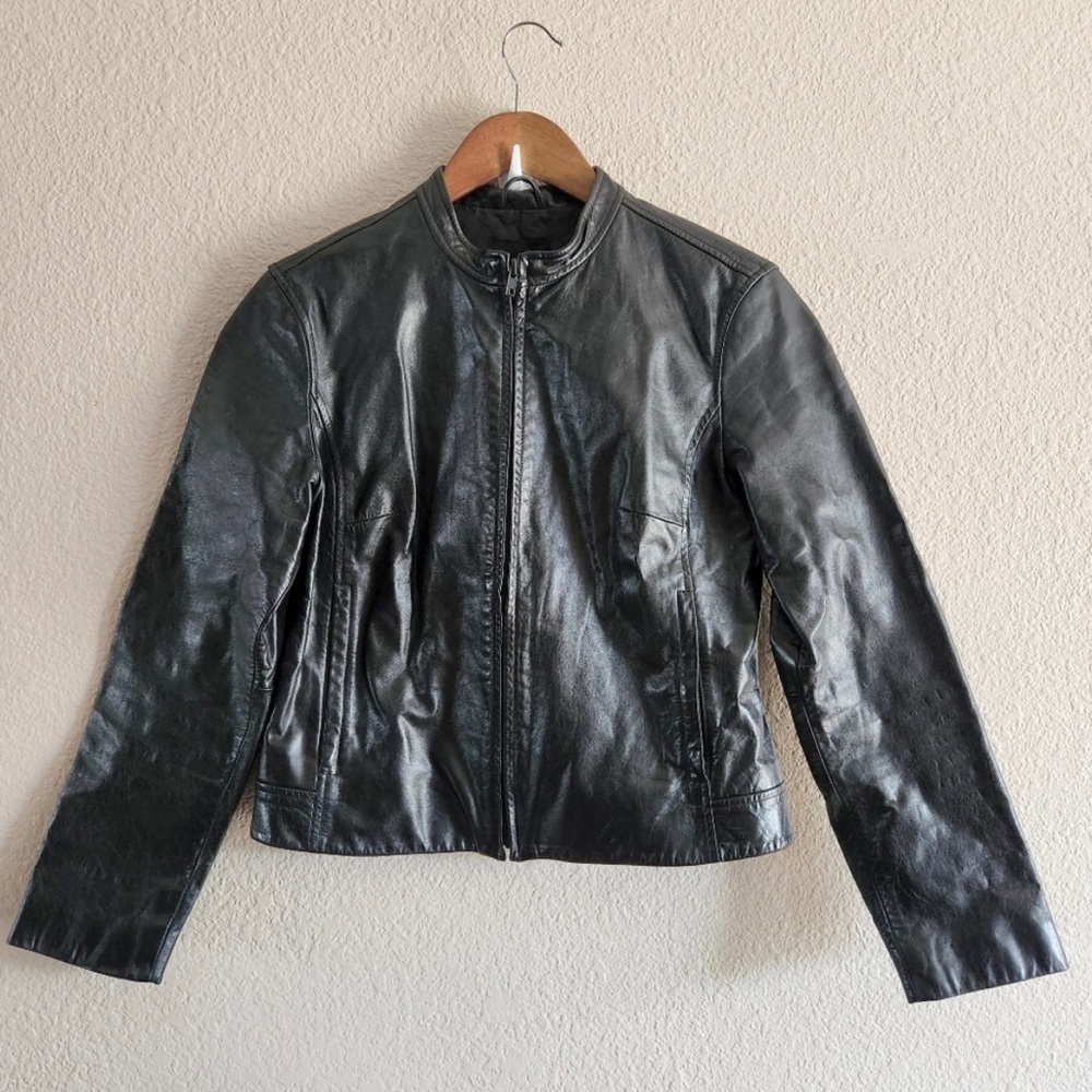 Vintage The Limited Leather Moto jacket | size medium